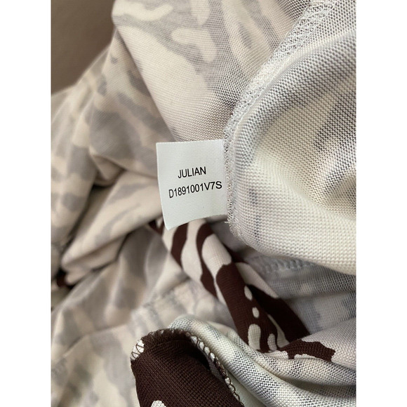 DVF Diane von Furstenberg Vintage Julian Wrap Dress Brown White 3/4 Slee… - Picture 5 of 6